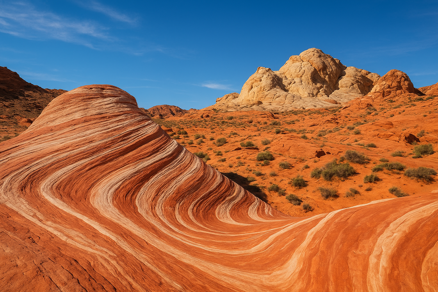 Fire Wave and White Domes