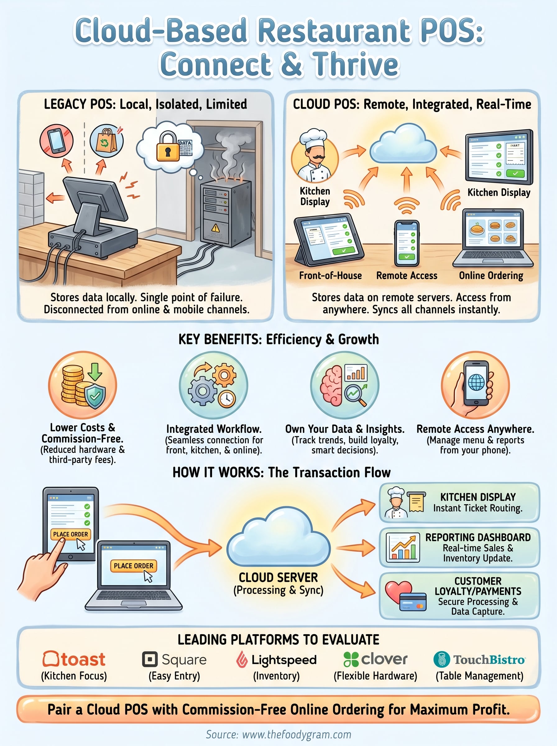 cloud based restaurant pos system infographic