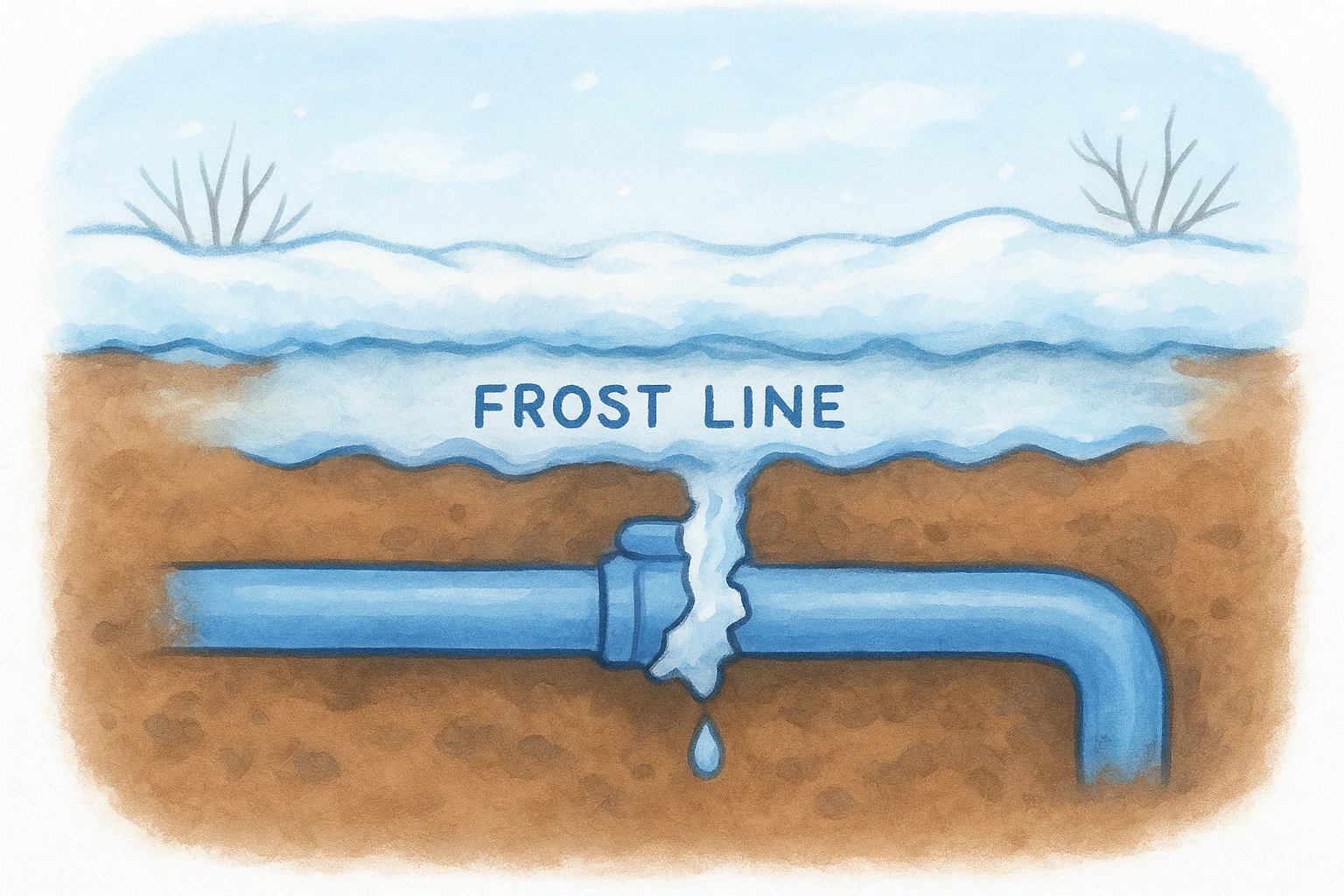 Freezing ground and the frost line