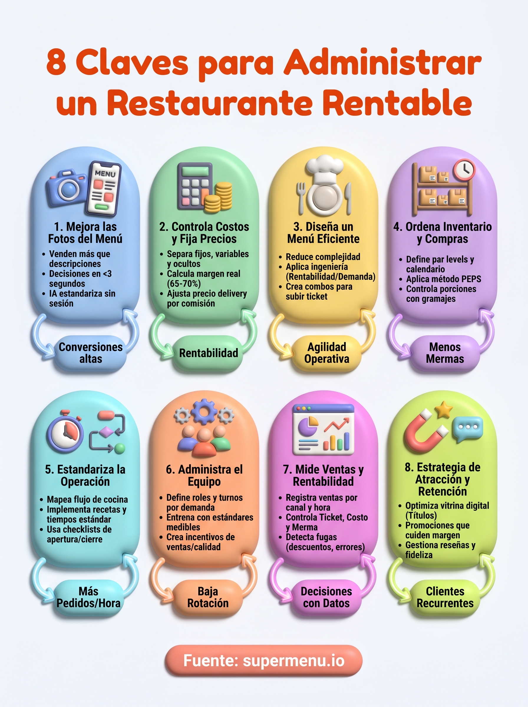 cómo administrar un restaurante infographic