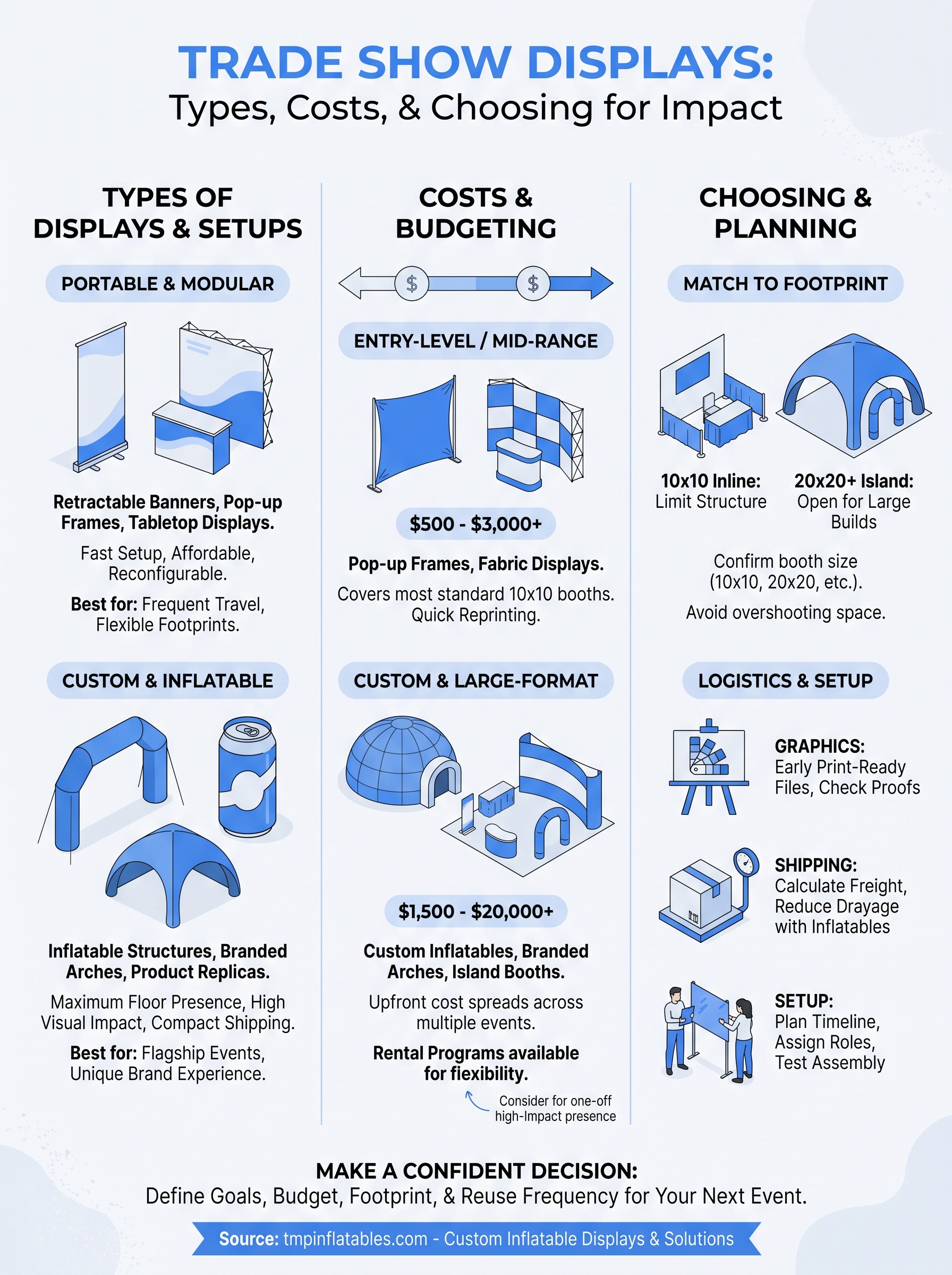 trade show displays infographic