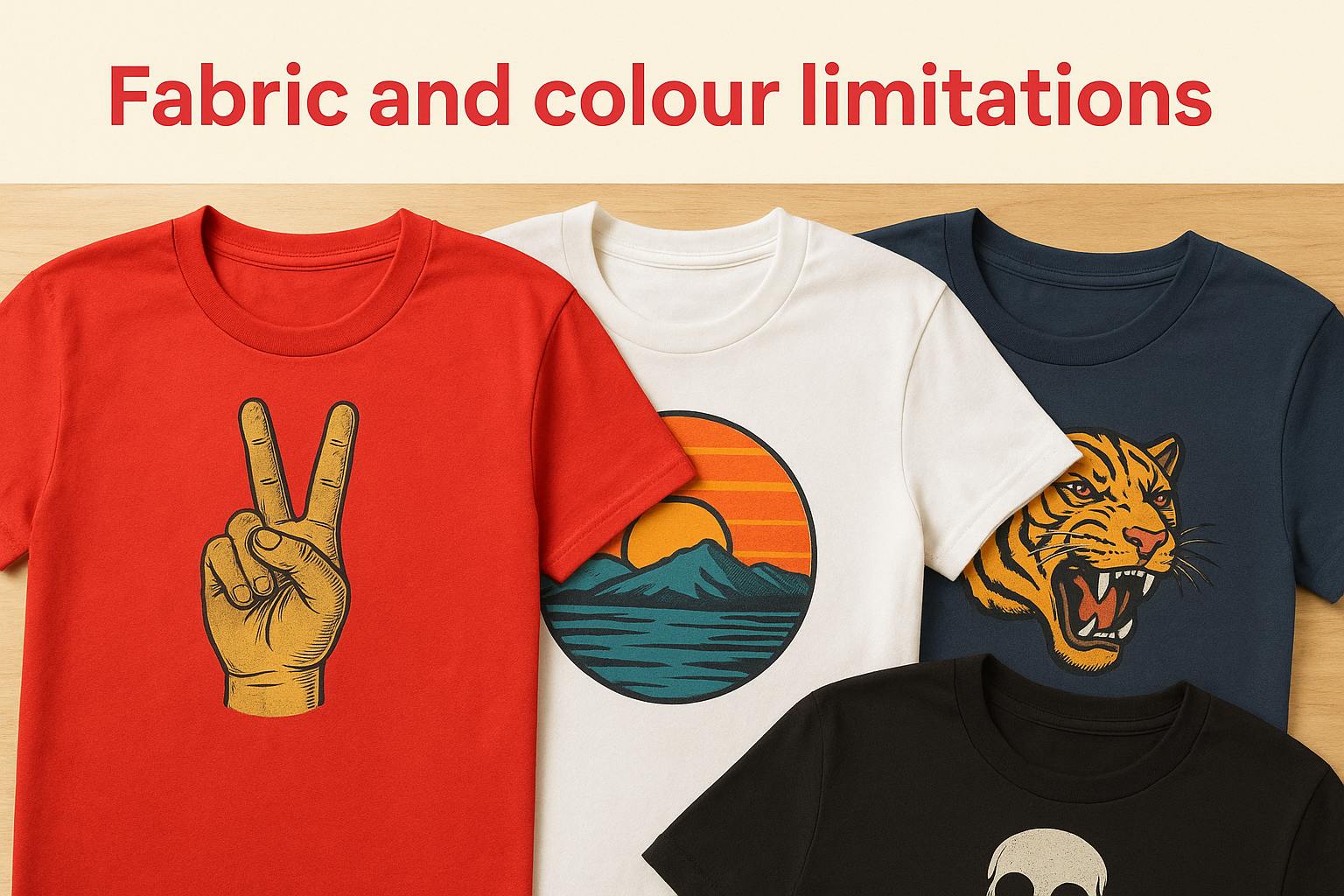 Fabric and colour limitations