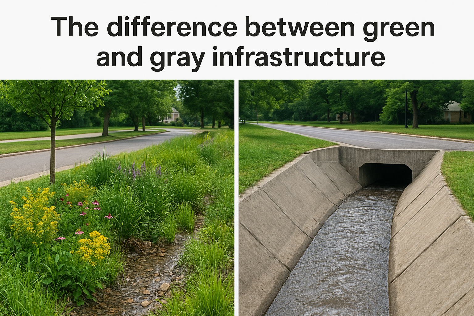 The difference between green and gray infrastructure