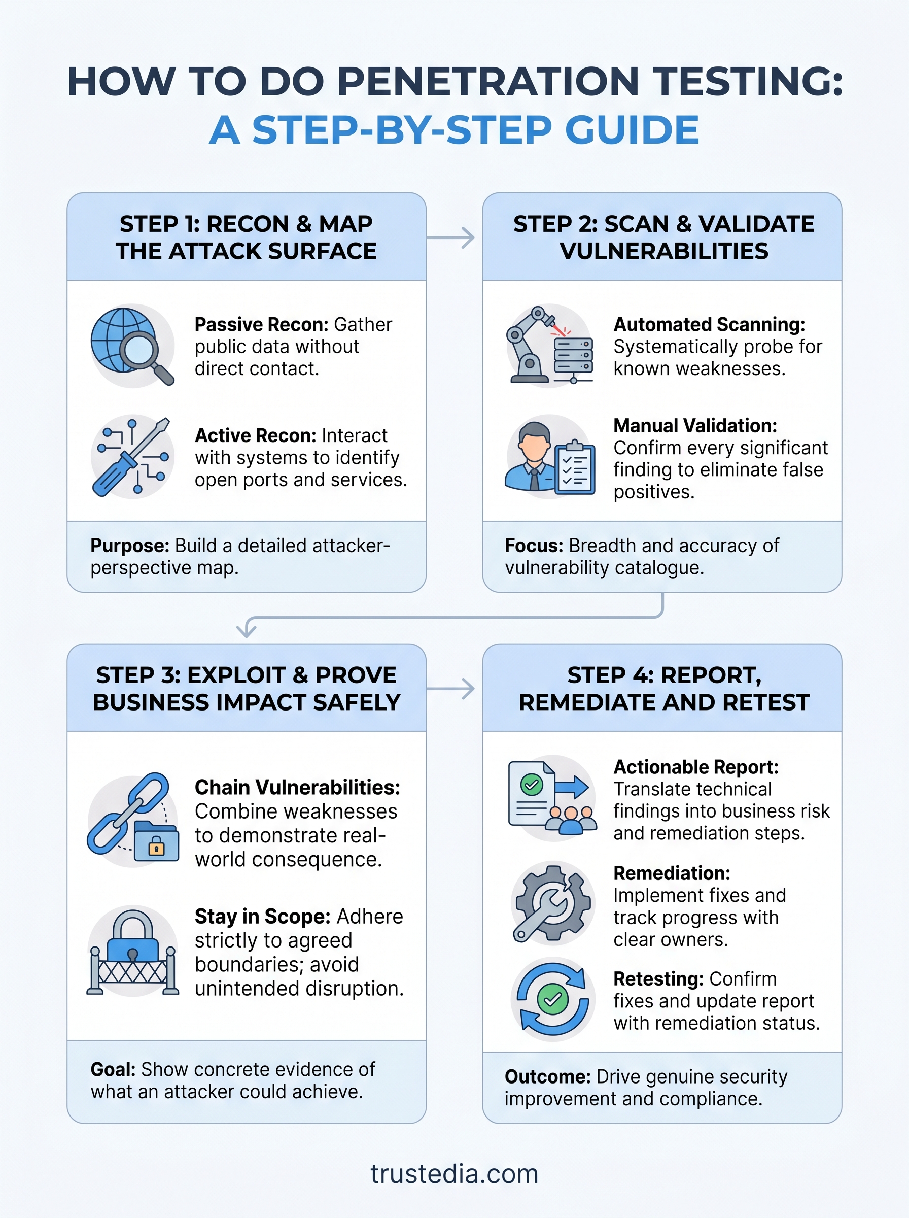 how to do penetration testing infographic