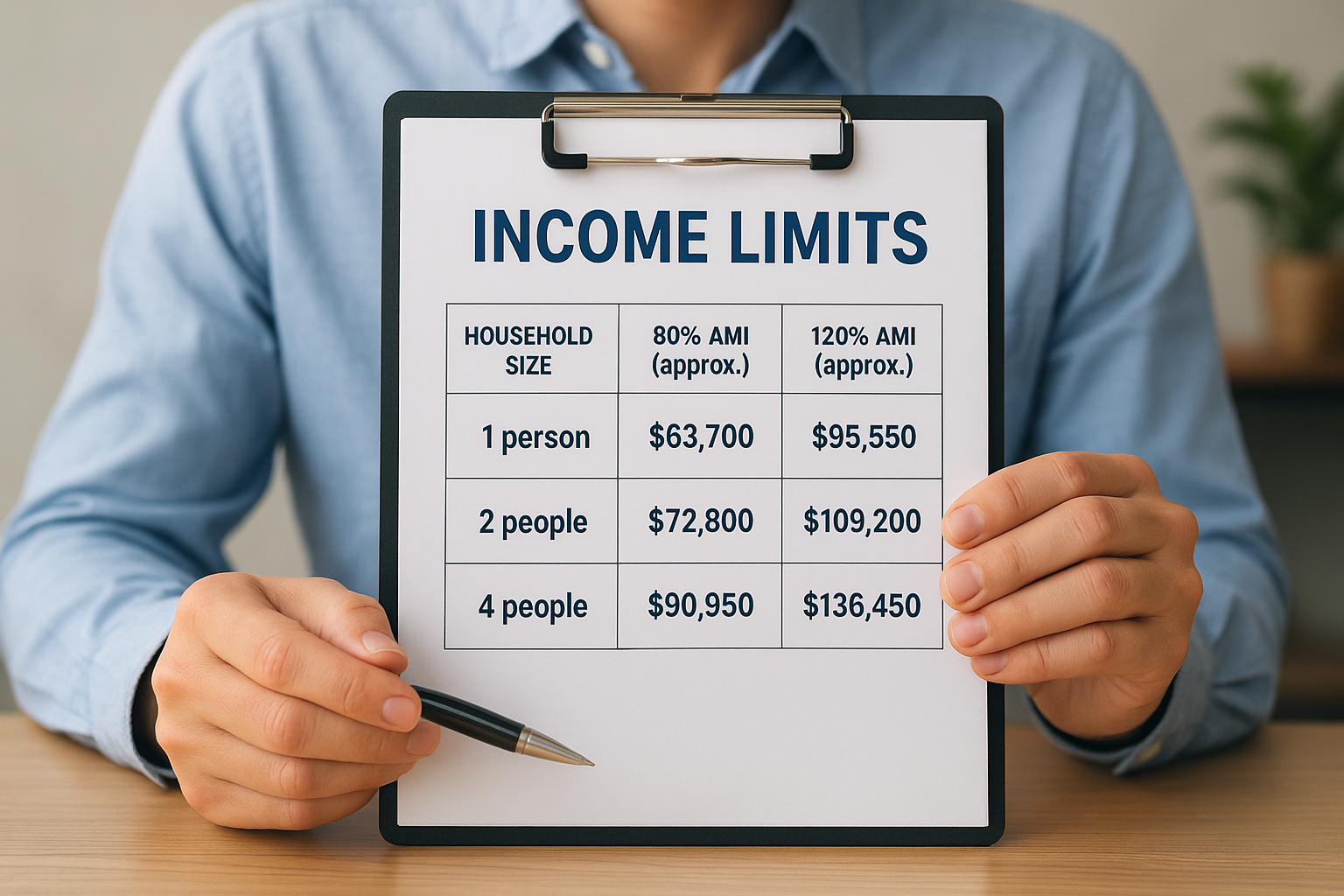 Income limits and purchase price caps