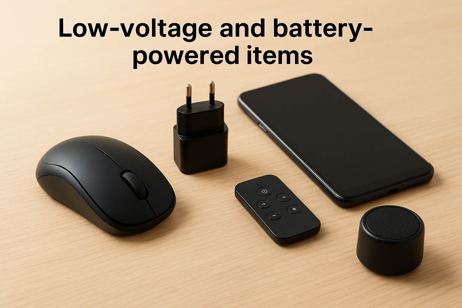 Low-voltage and battery-powered items