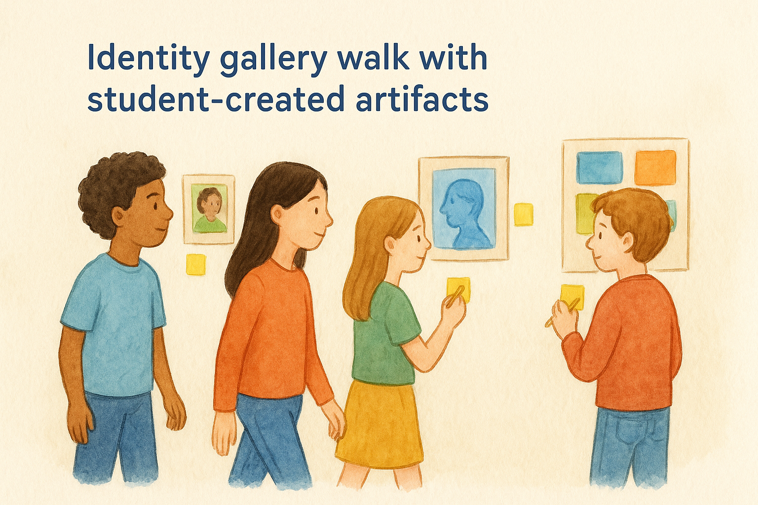 8. Identity gallery walk with student-created artifacts