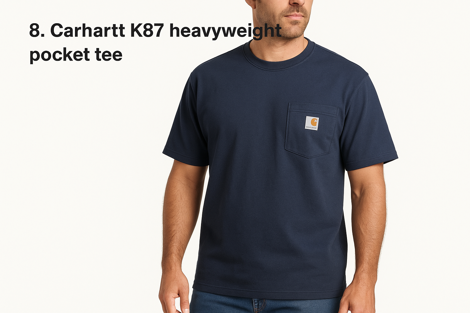 8. Carhartt K87 heavyweight pocket tee