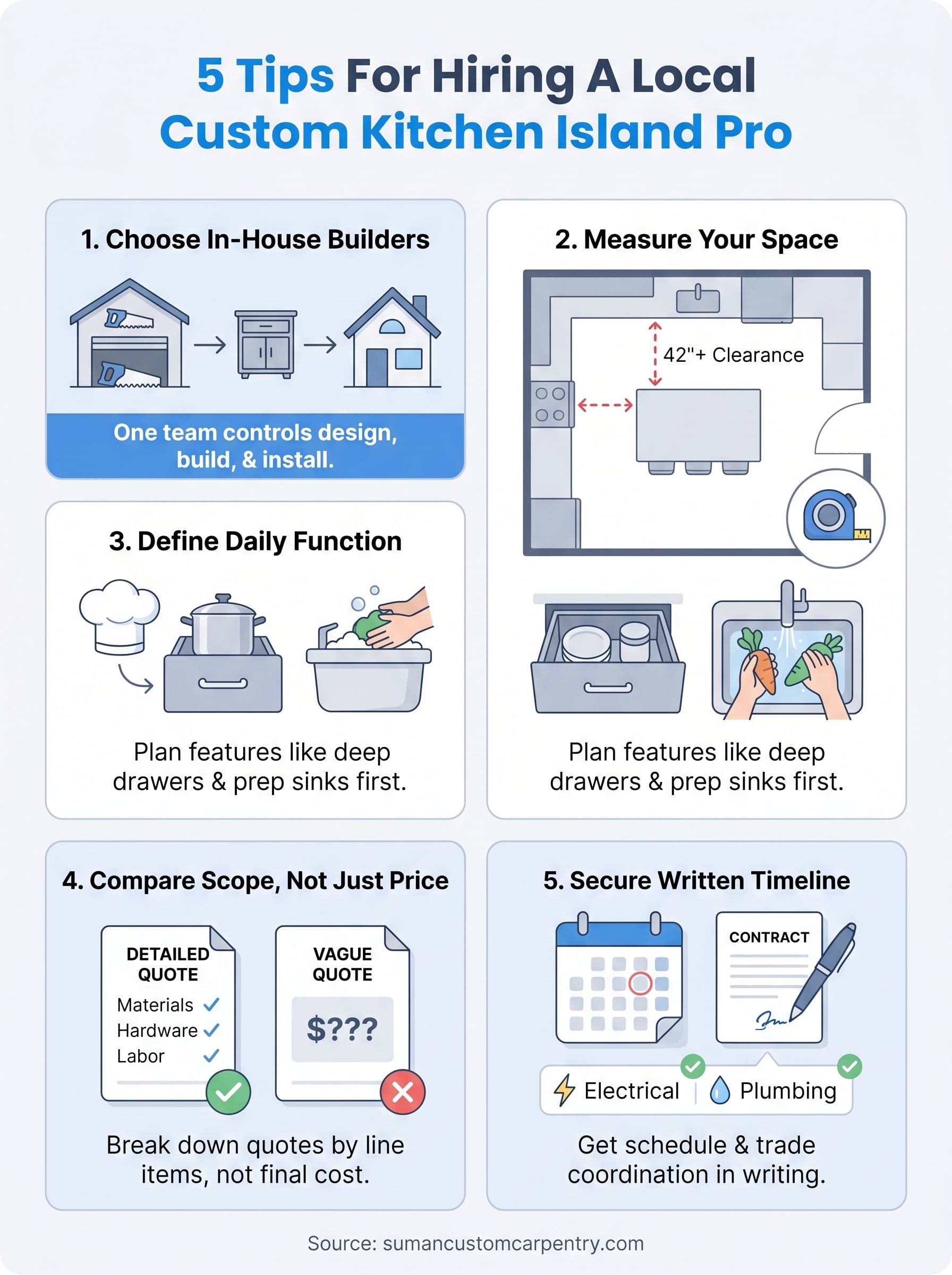 custom kitchen island near me infographic