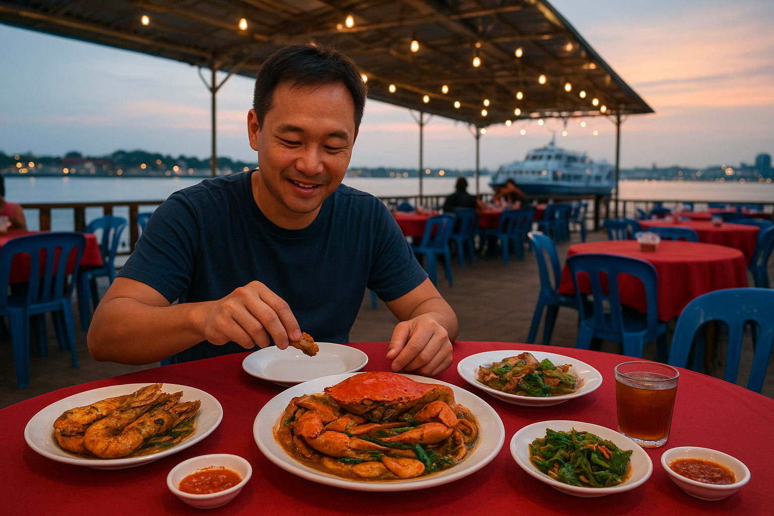 Evening: Seafood dinner and return ferry (3:30 PM to 7:30 PM)