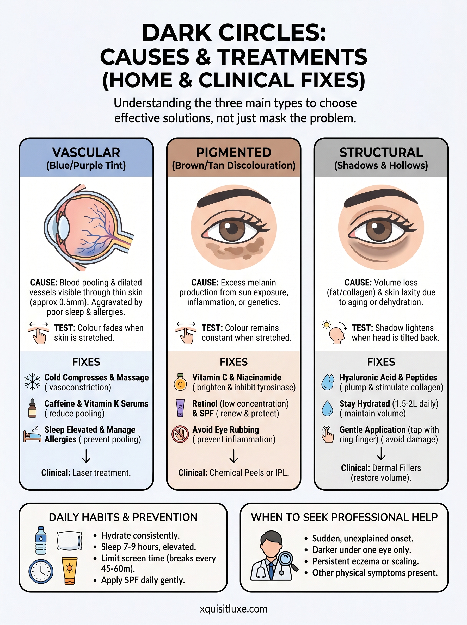 dark circles causes and treatment infographic