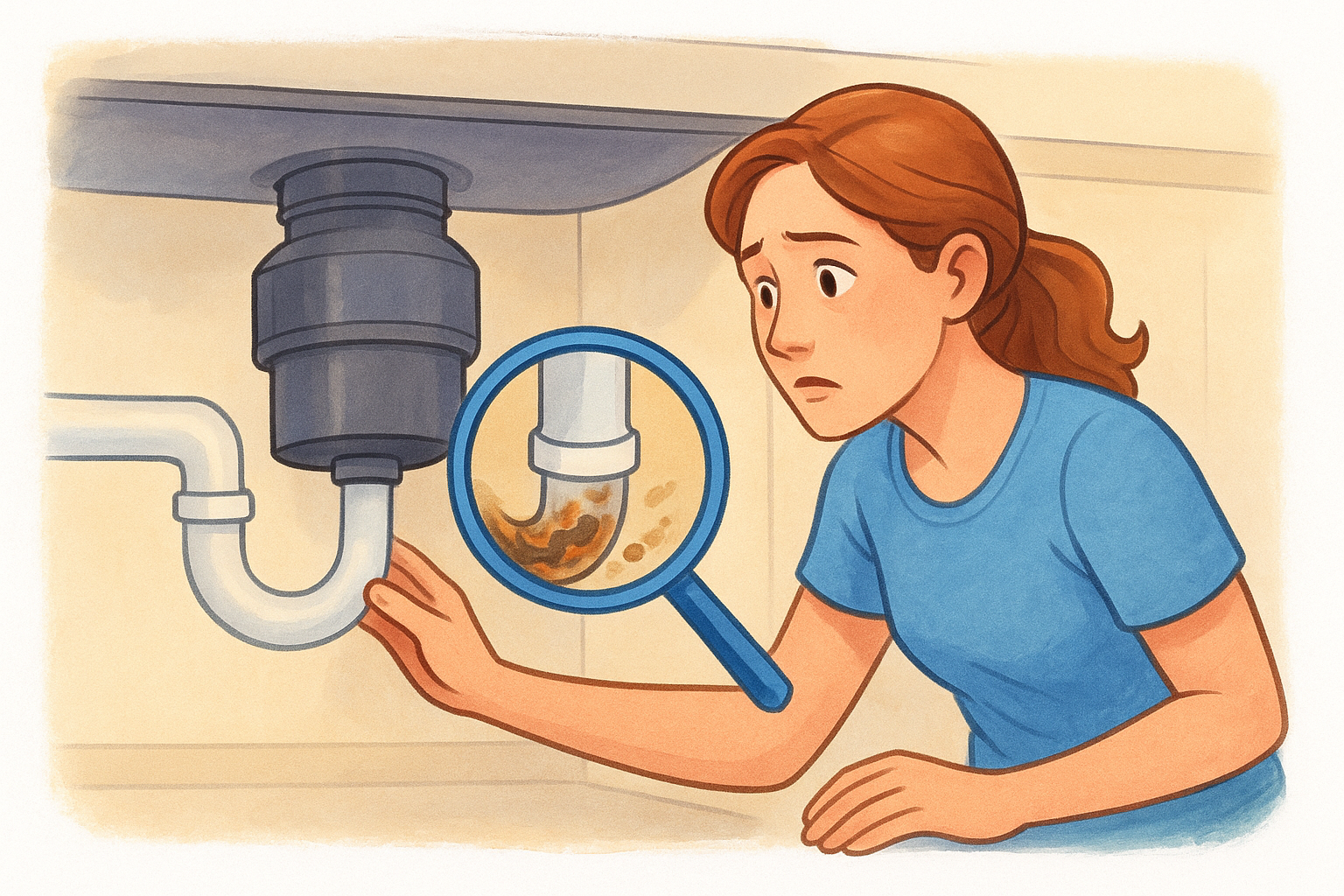 Check for buildup in the drain line