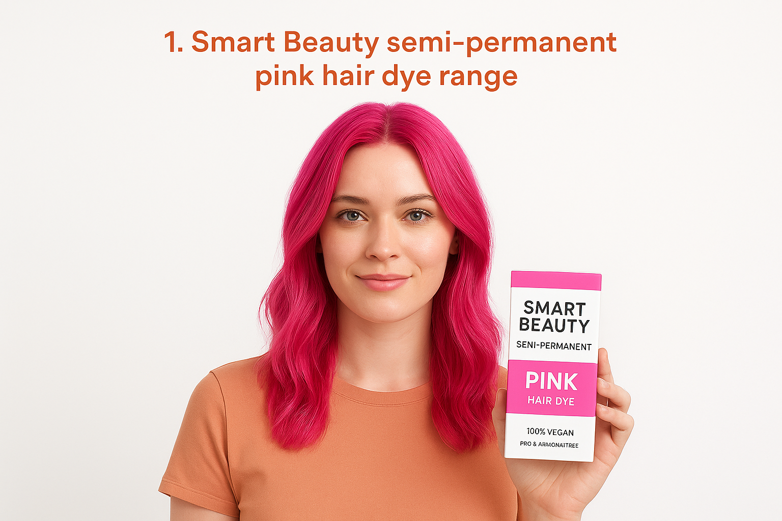 1. Smart Beauty semi-permanent pink hair dye range