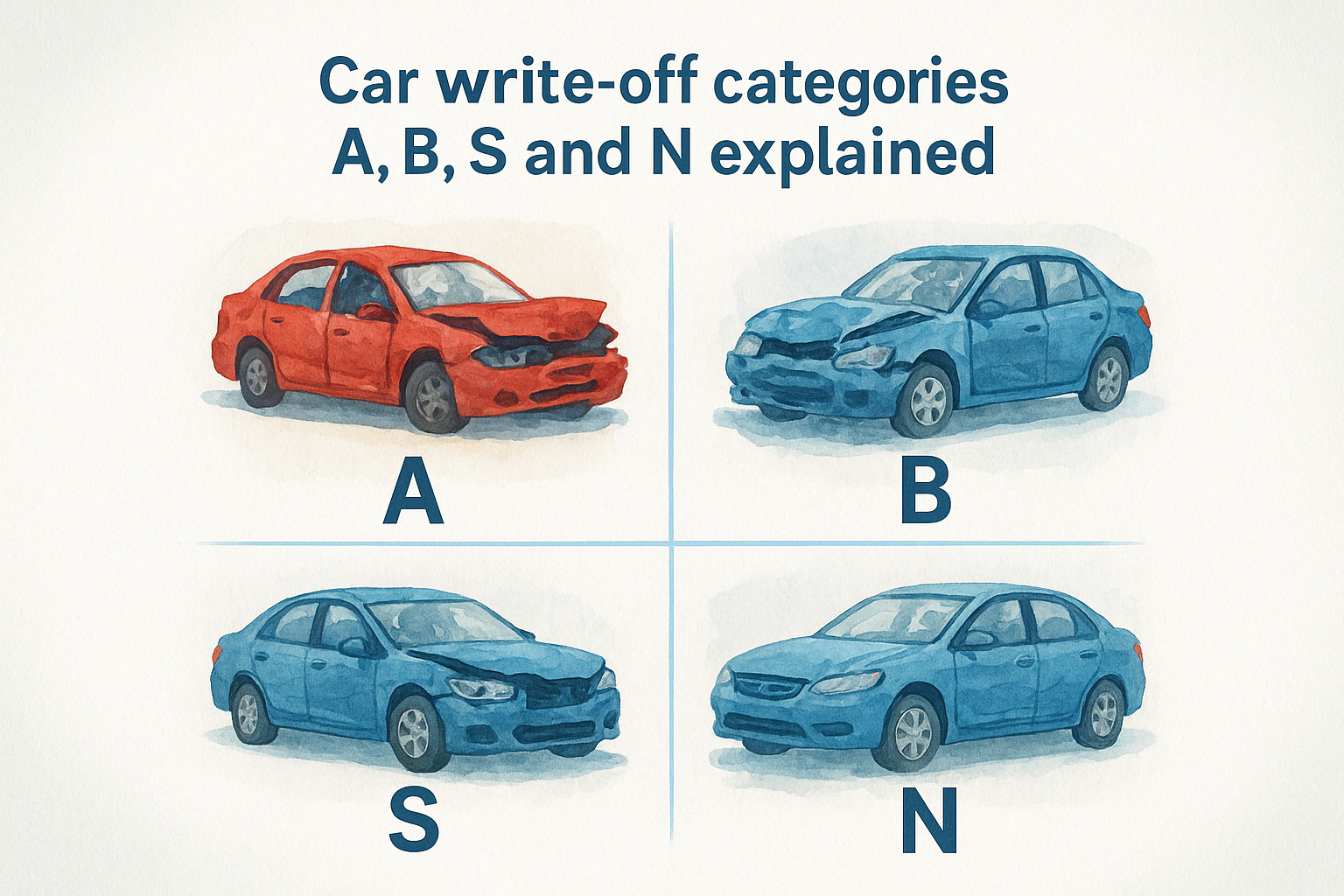 Car write-off categories A, B, S and N explained