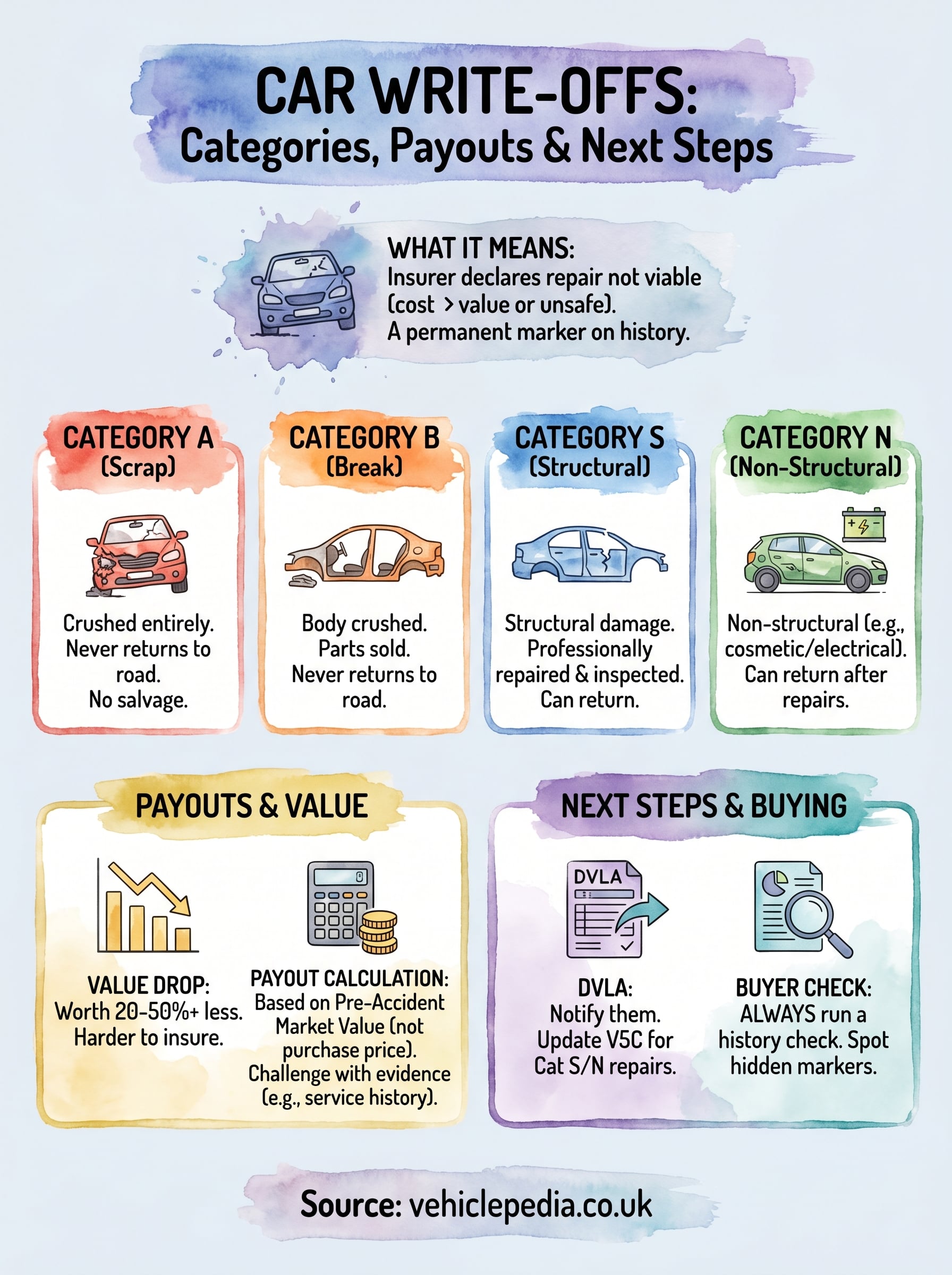 what is a car write off infographic