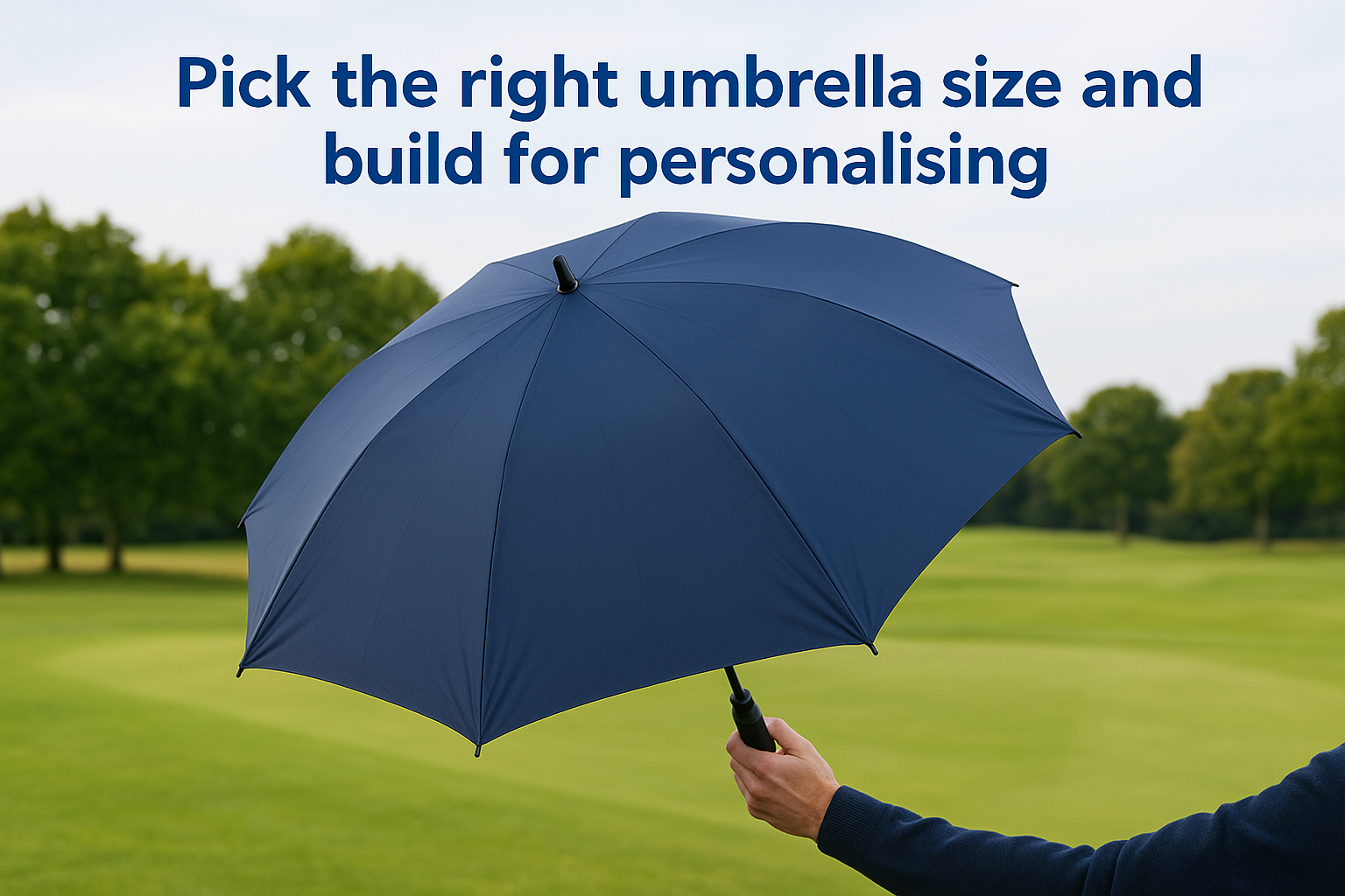 Pick the right umbrella size and build for personalising