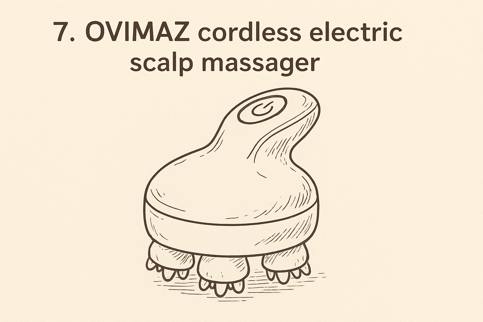 7. OVIMAZ cordless electric scalp massager