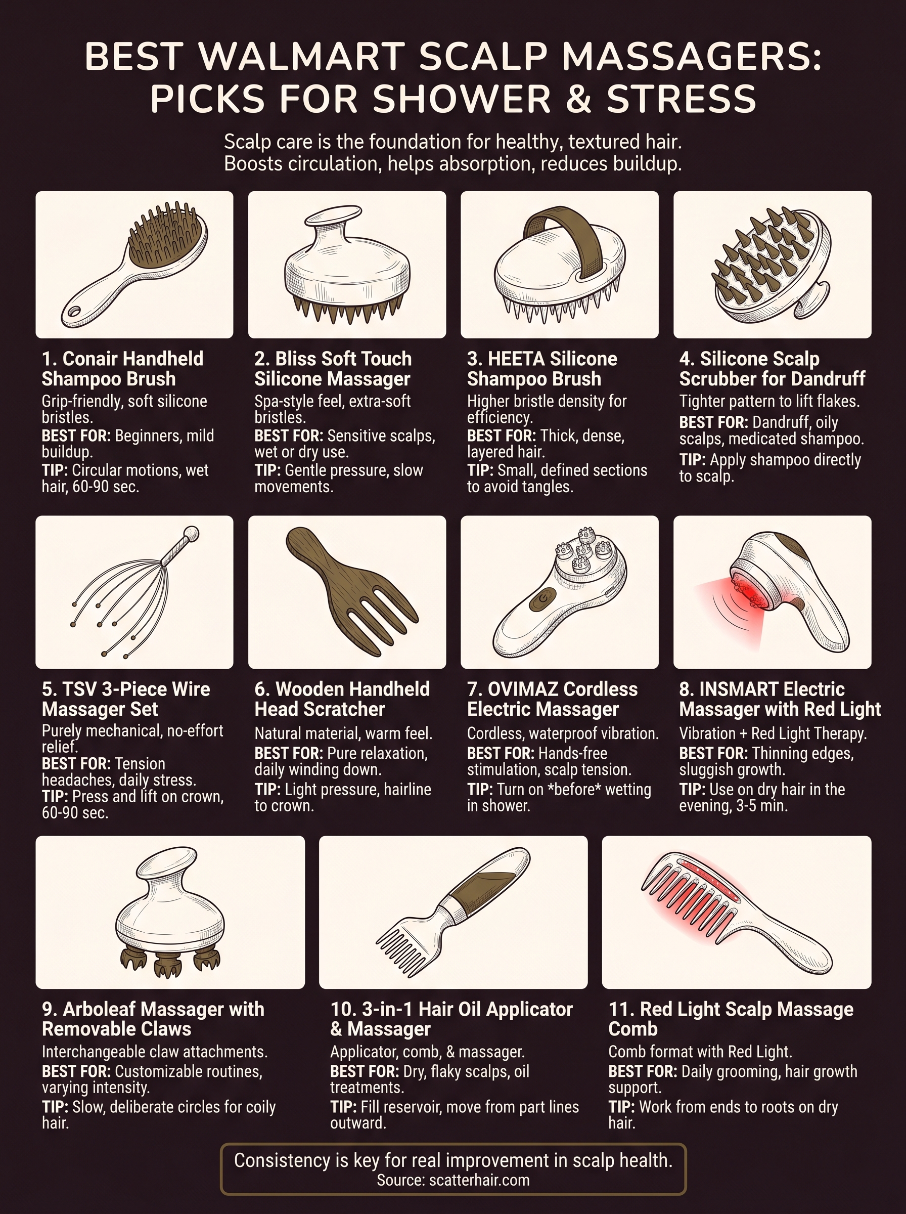 walmart scalp massager infographic