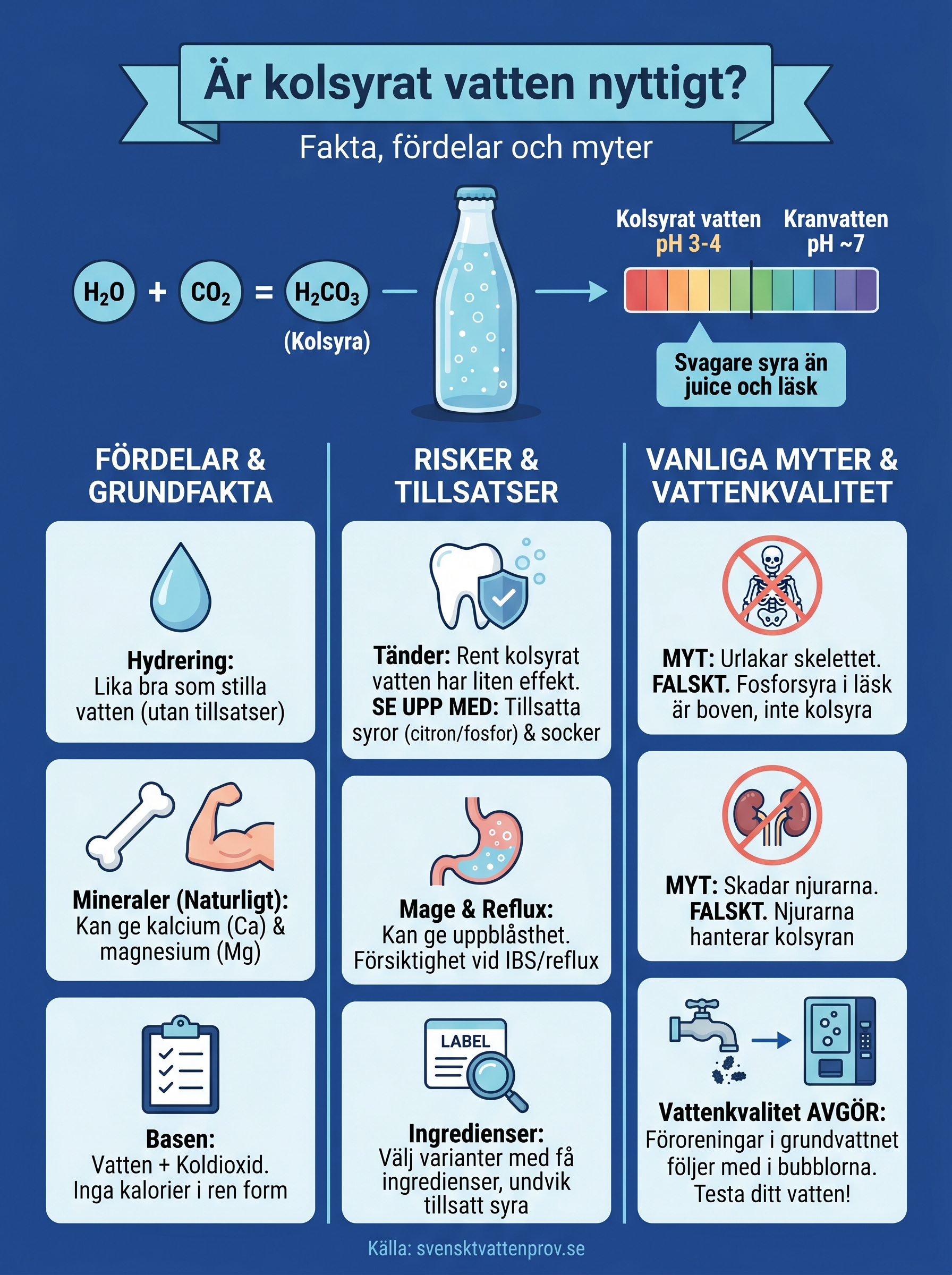 är kolsyrat vatten nyttigt infographic
