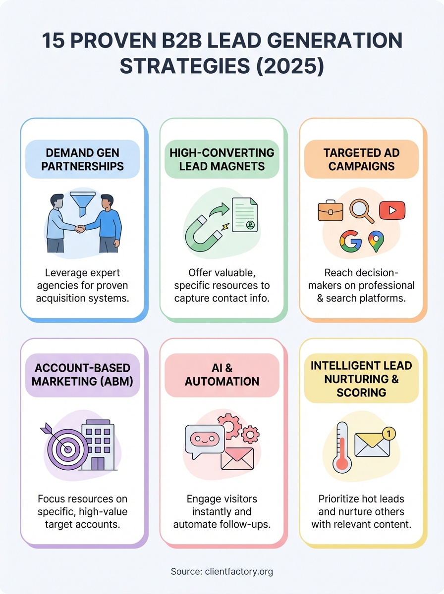 lead generation strategies infographic