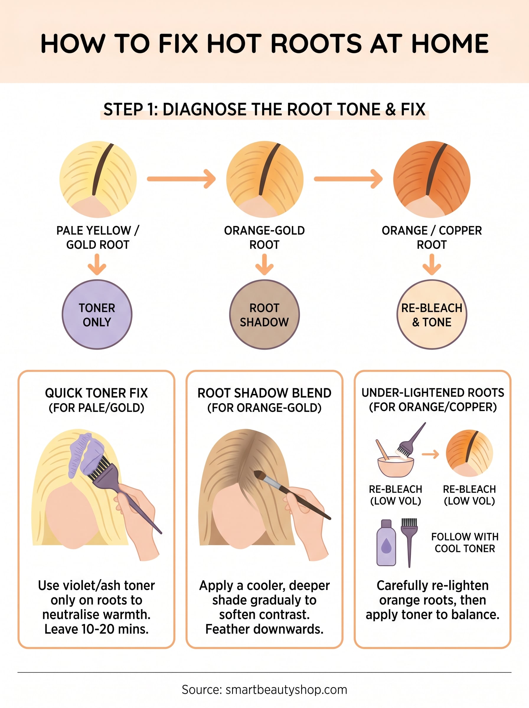 how to fix hot roots at home infographic