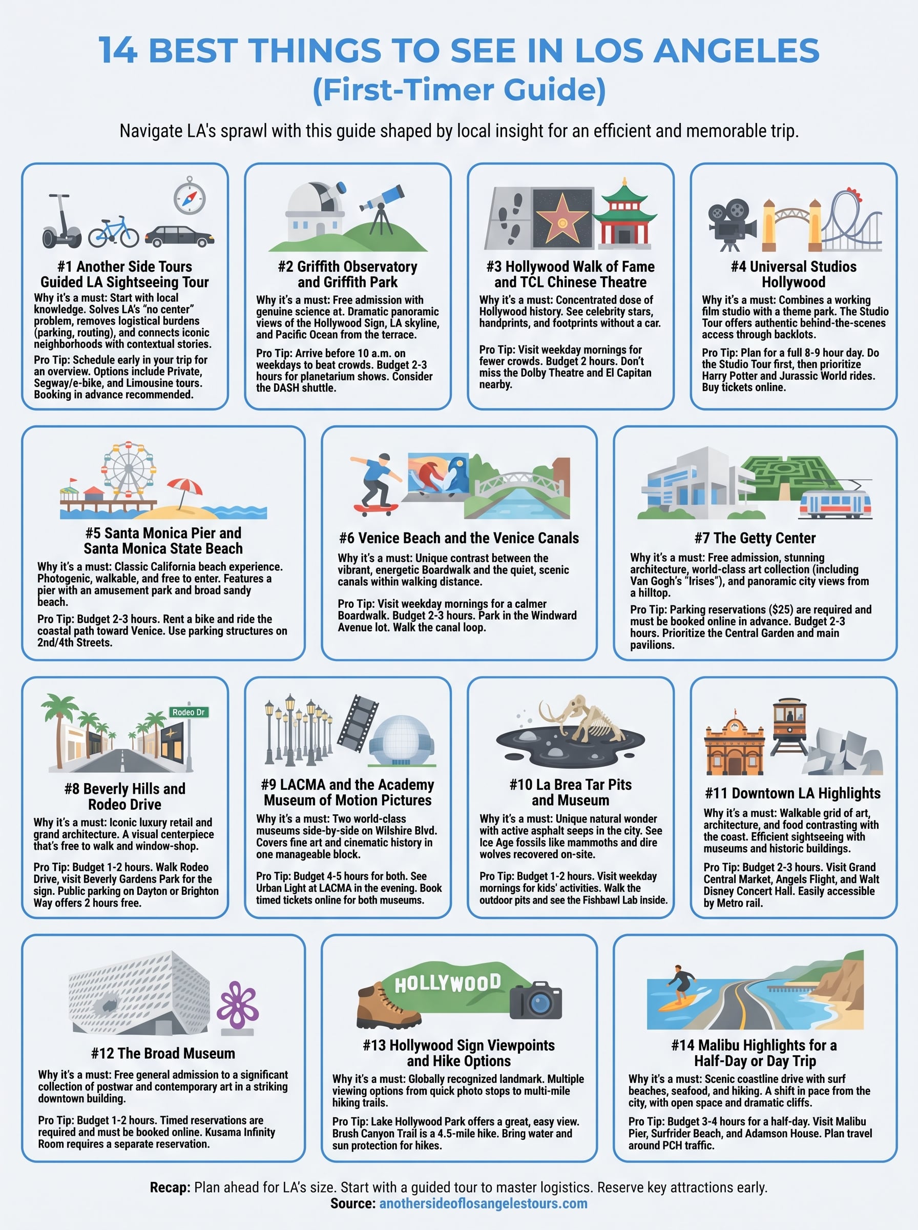 best things to see in los angeles infographic