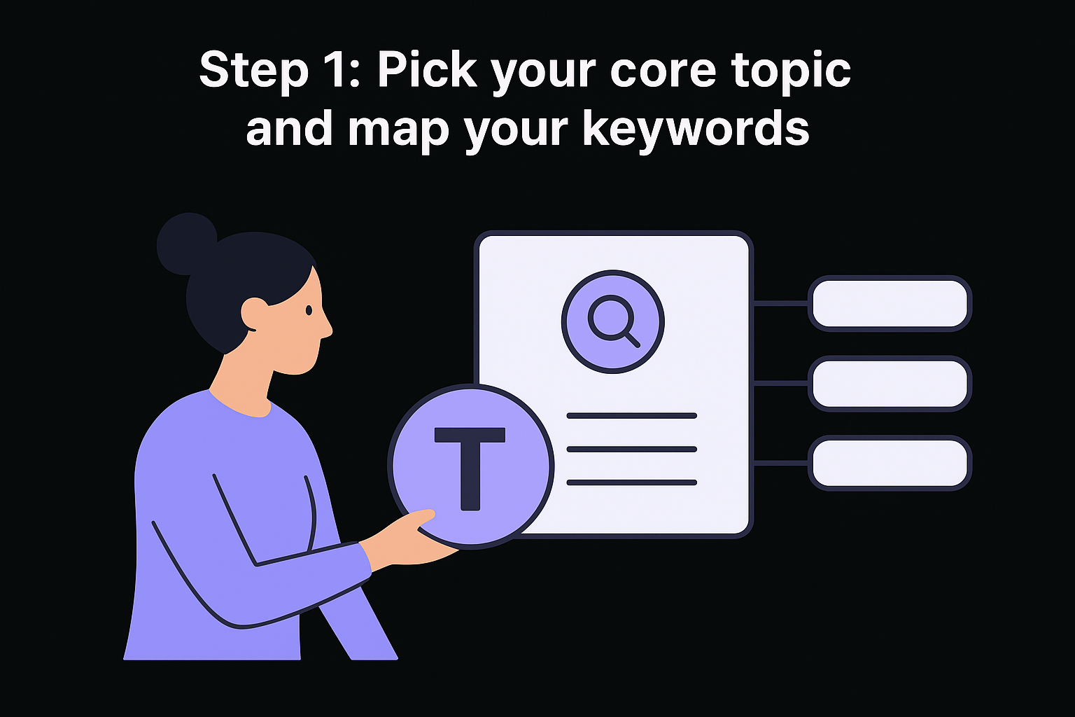 Step 1: Pick your core topic and map your keywords