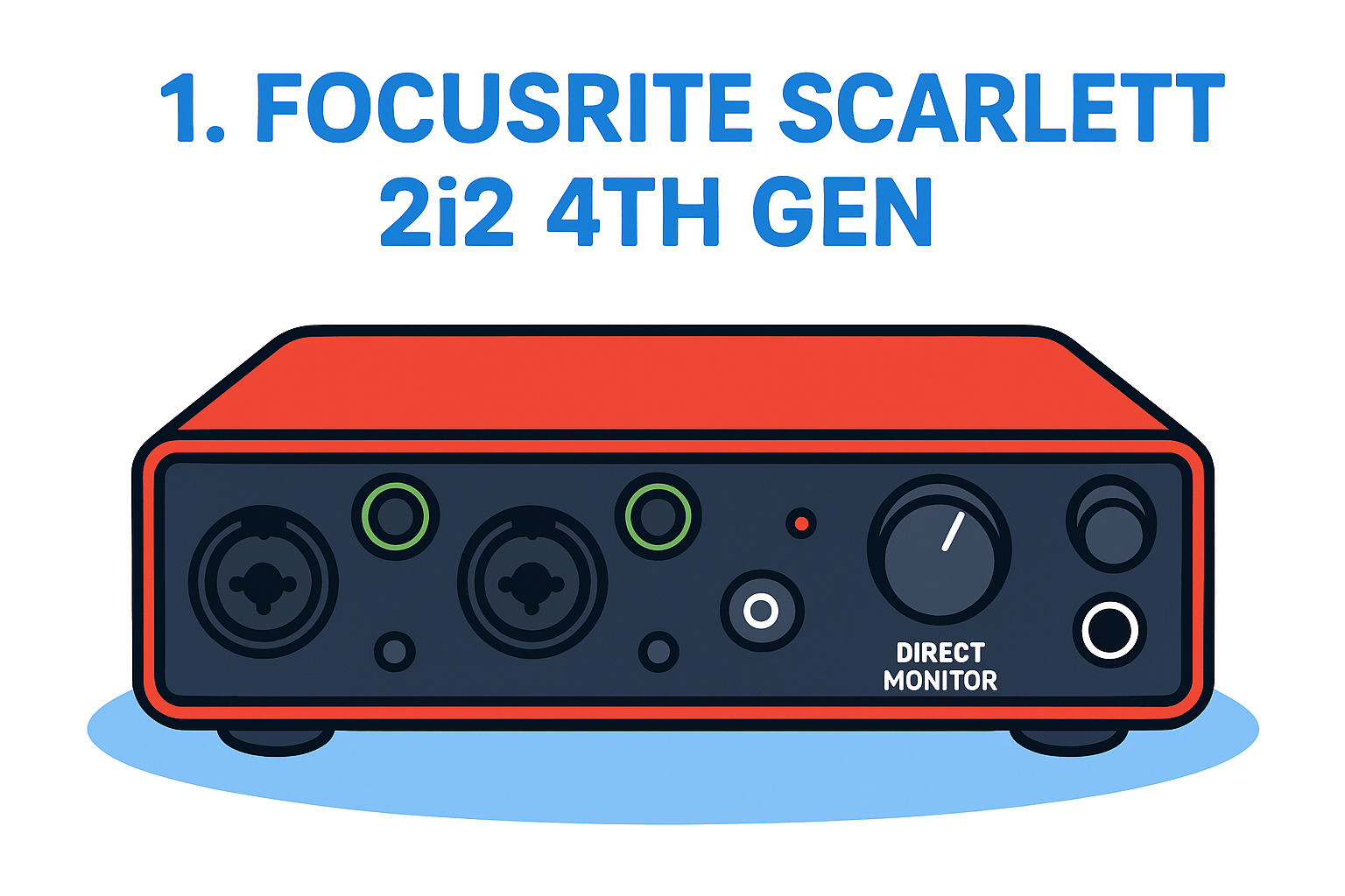 1. Focusrite Scarlett 2i2 4th Gen