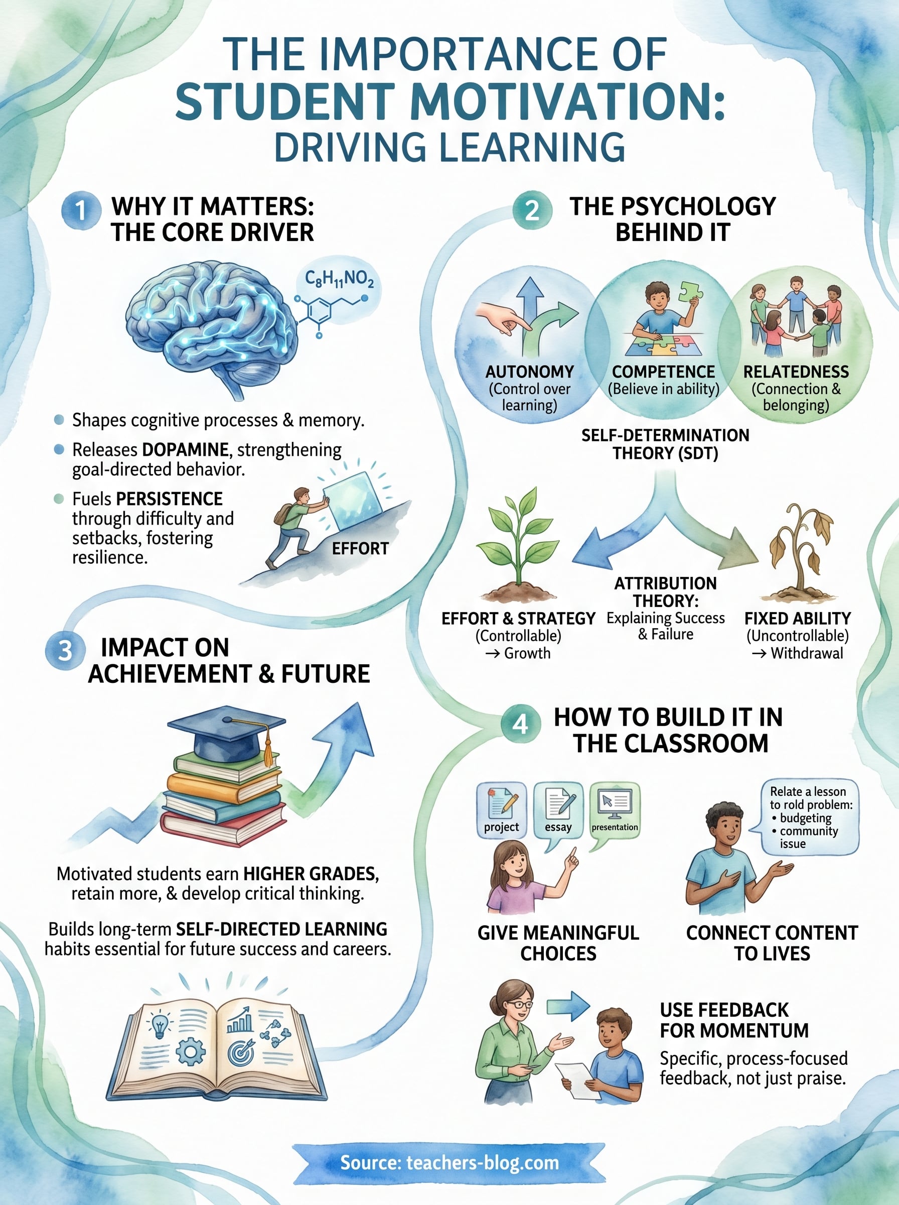 importance of student motivation infographic