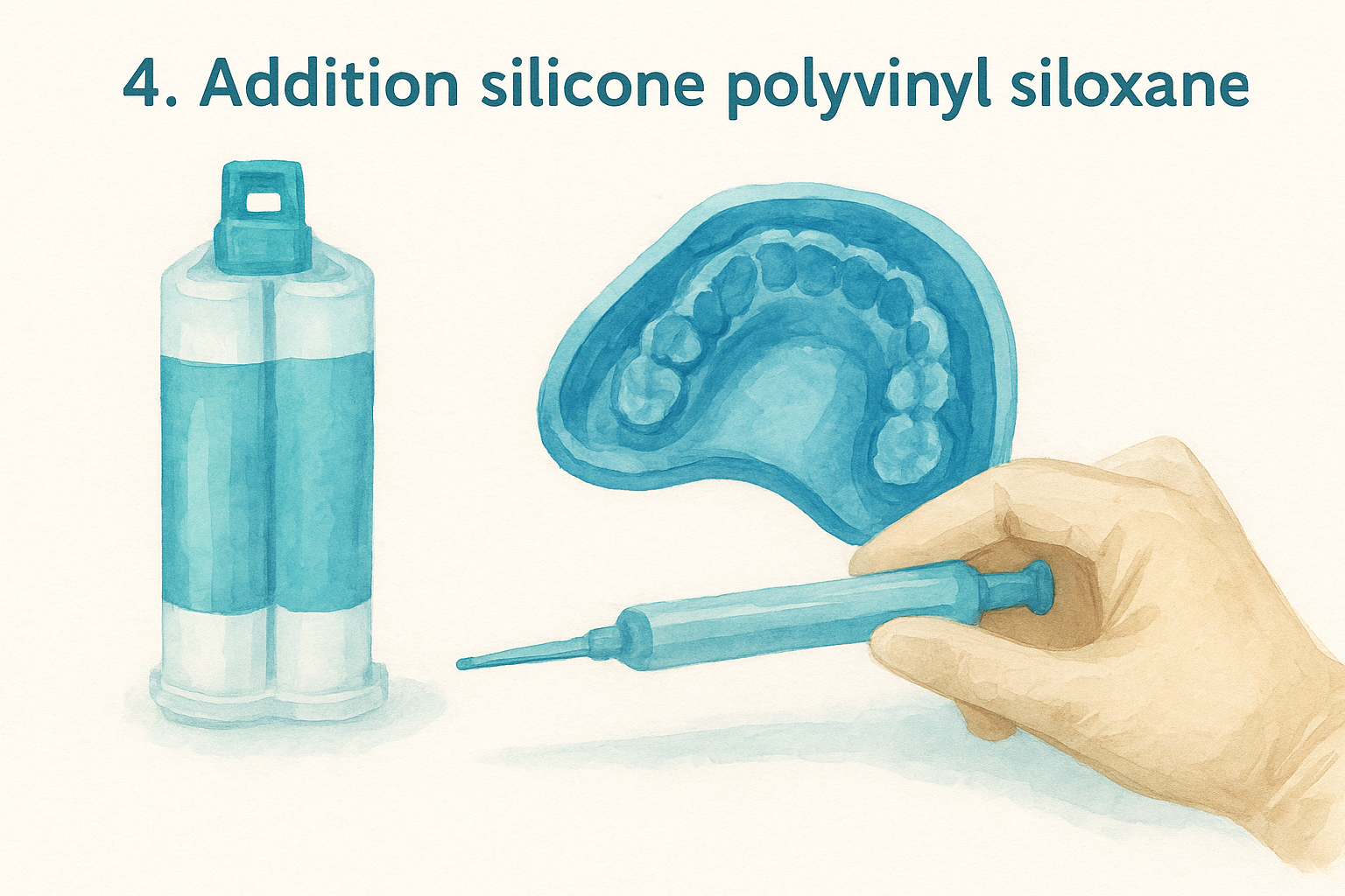 4. Addition silicone polyvinyl siloxane