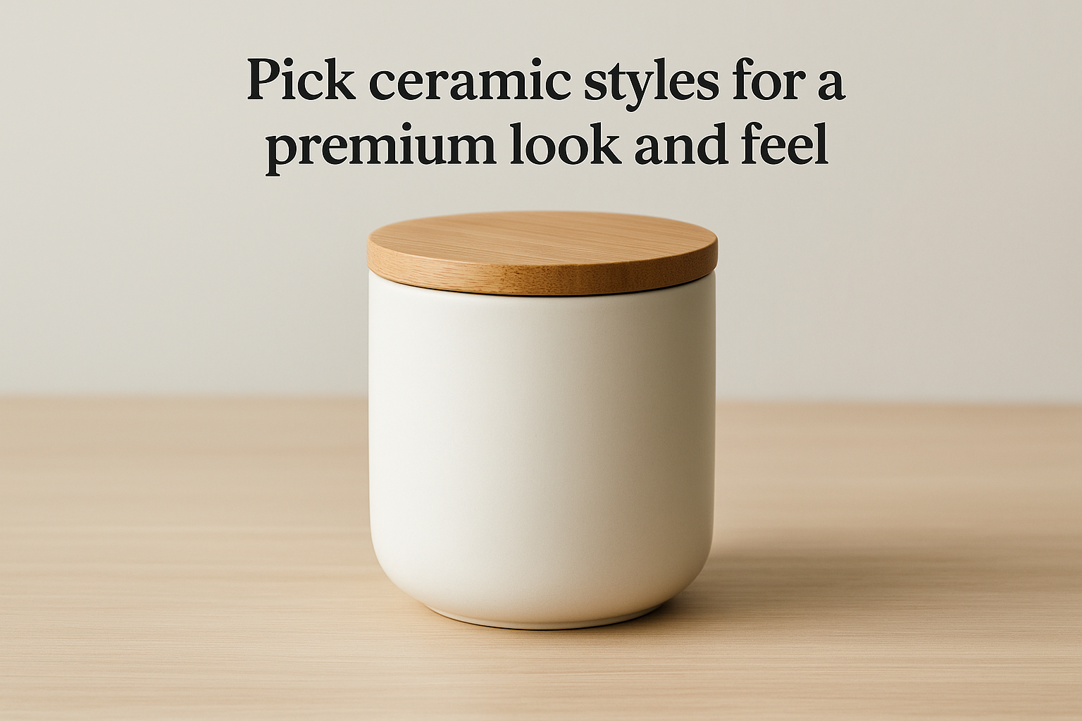Pick ceramic styles for a premium look and feel