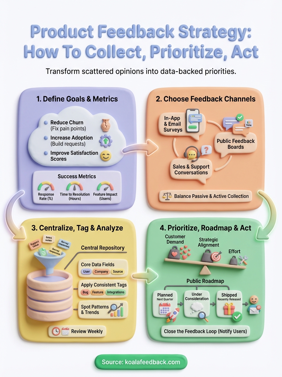 product feedback strategy infographic