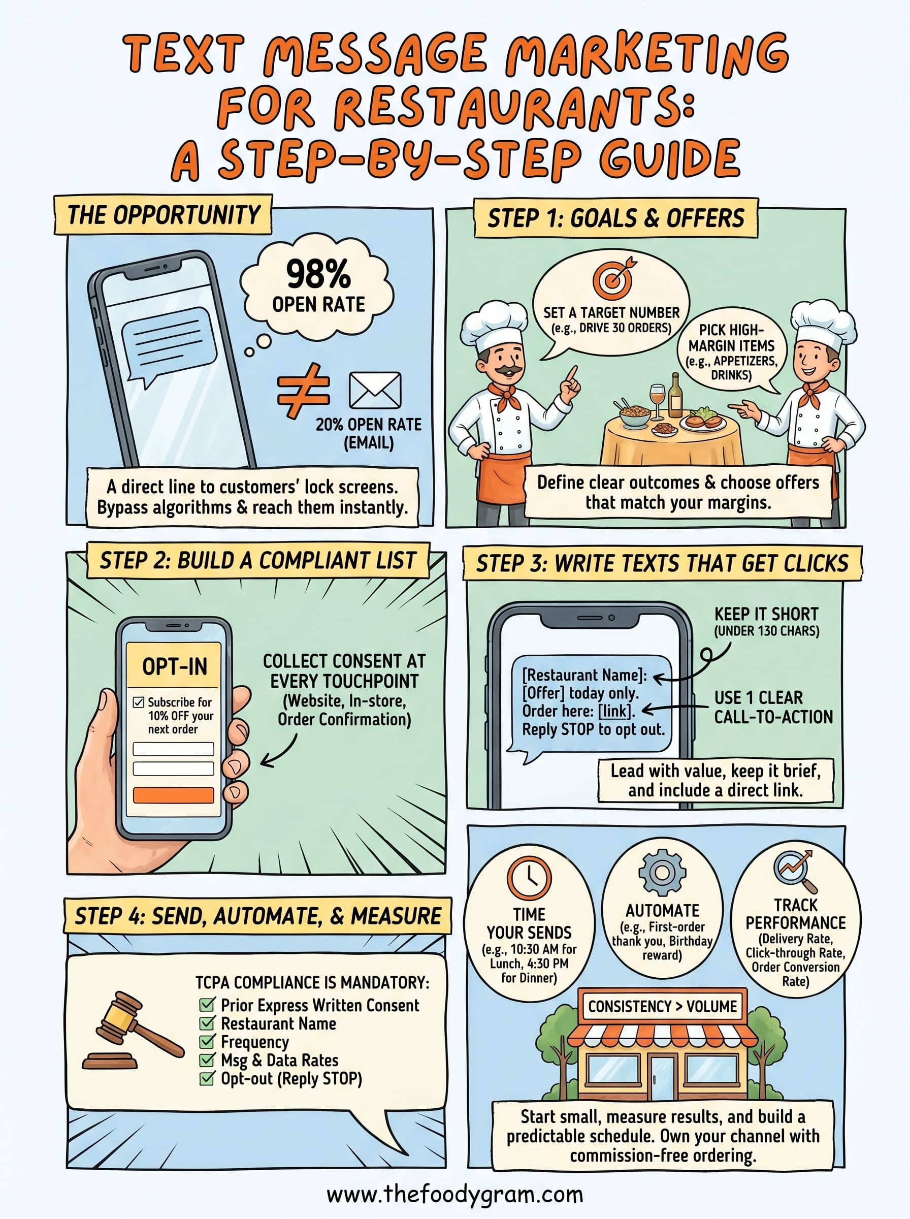 text message marketing for restaurants infographic