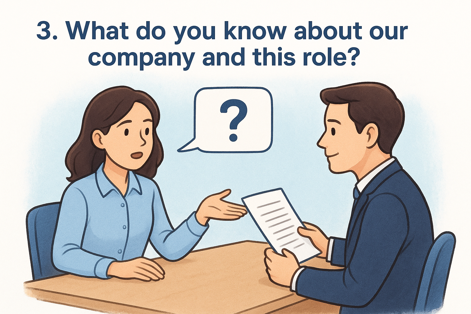 3. What do you know about our company and this role?