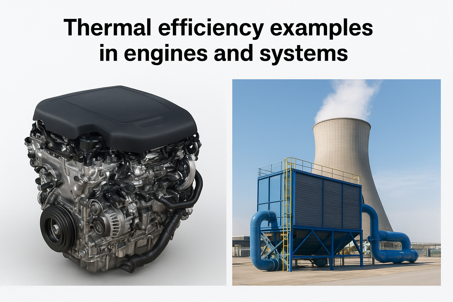 Thermal efficiency examples in engines and systems