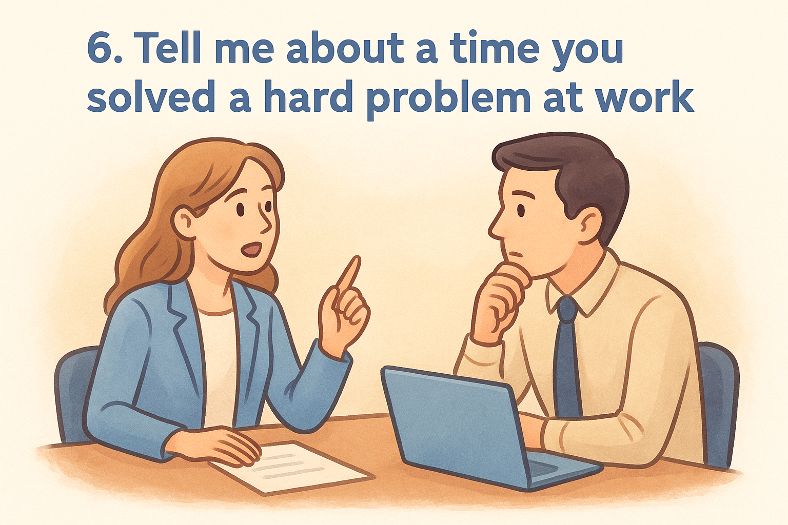 6. Tell me about a time you solved a hard problem at work