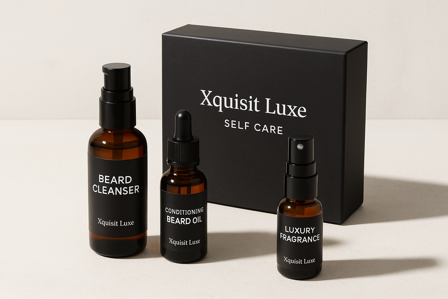 1. Xquisit Luxe Self Care beard care gift set