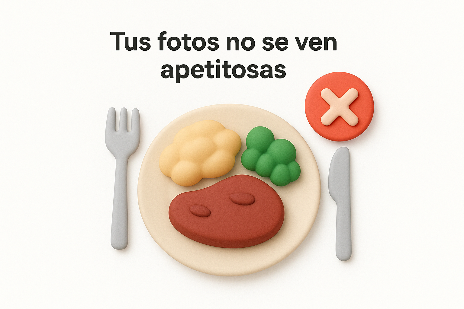 1. Tus fotos no se ven apetitosas