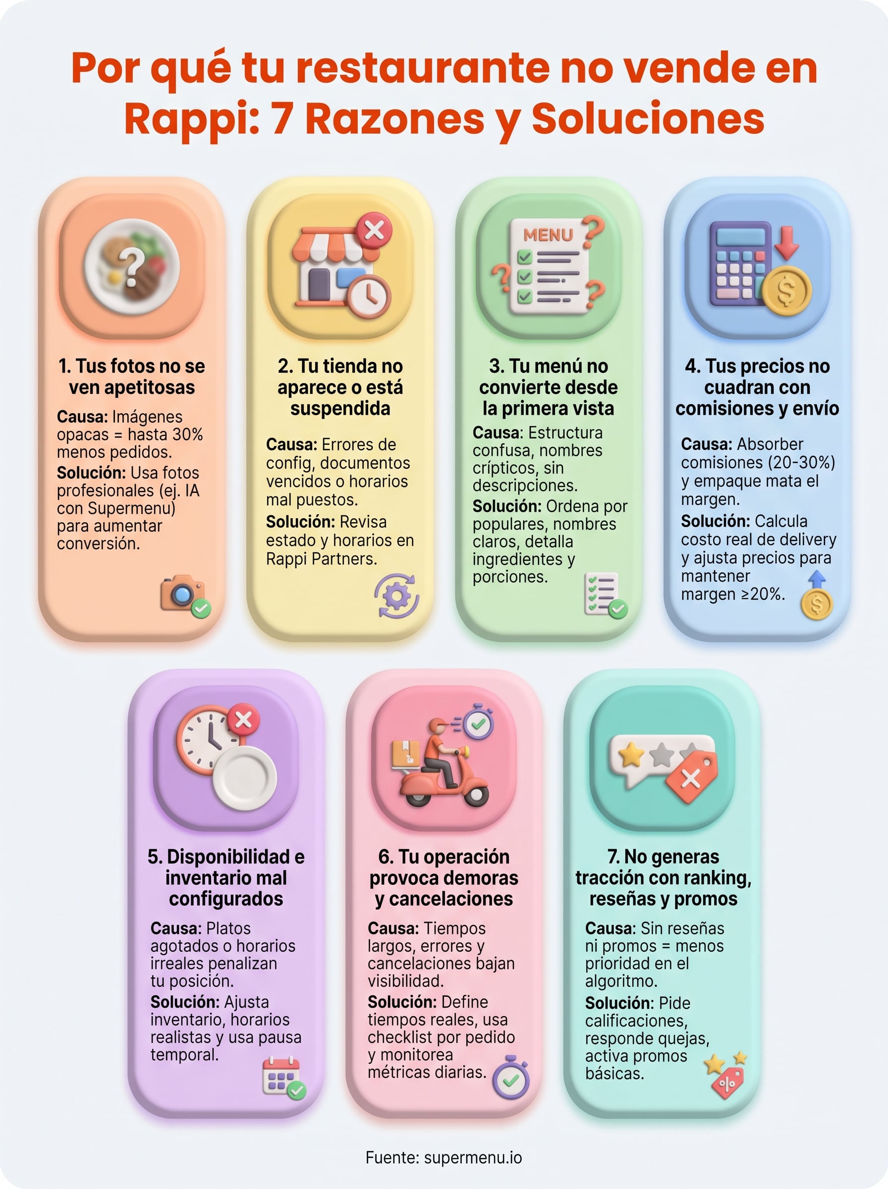 por qué mi restaurante no vende en rappi infographic