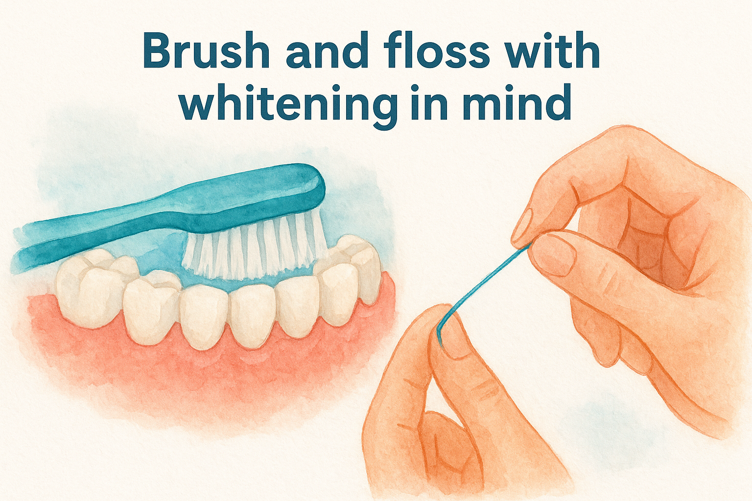 Brush and floss with whitening in mind