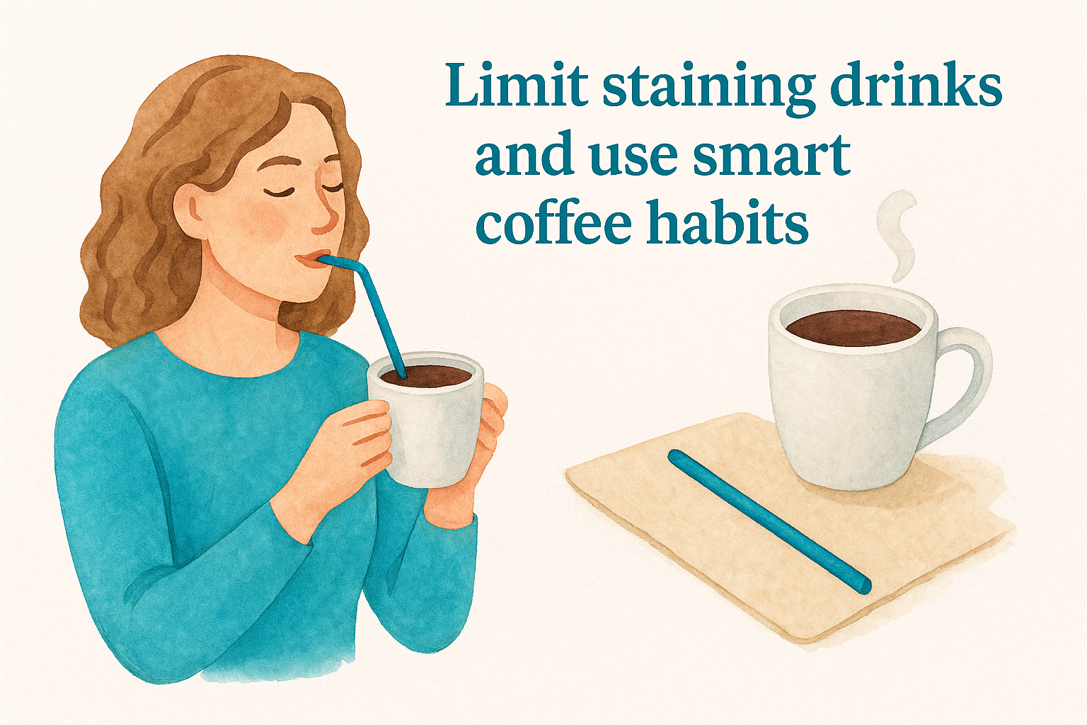 Limit staining drinks and use smart coffee habits