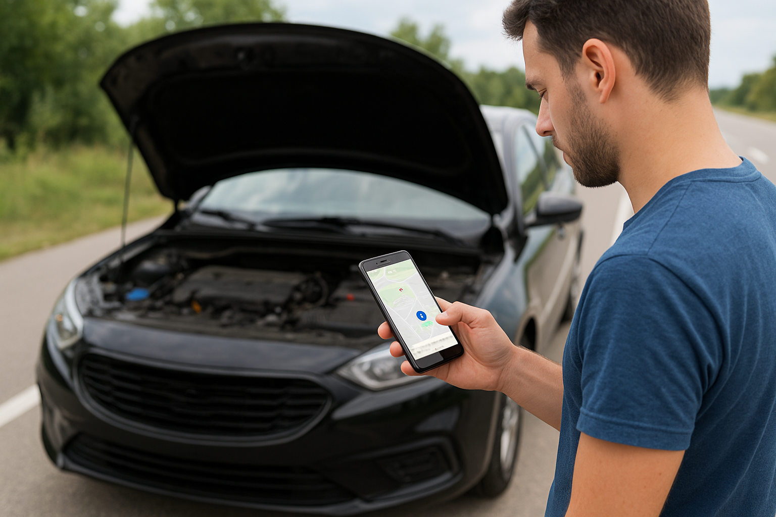 On-demand roadside apps that dispatch a nearby provider