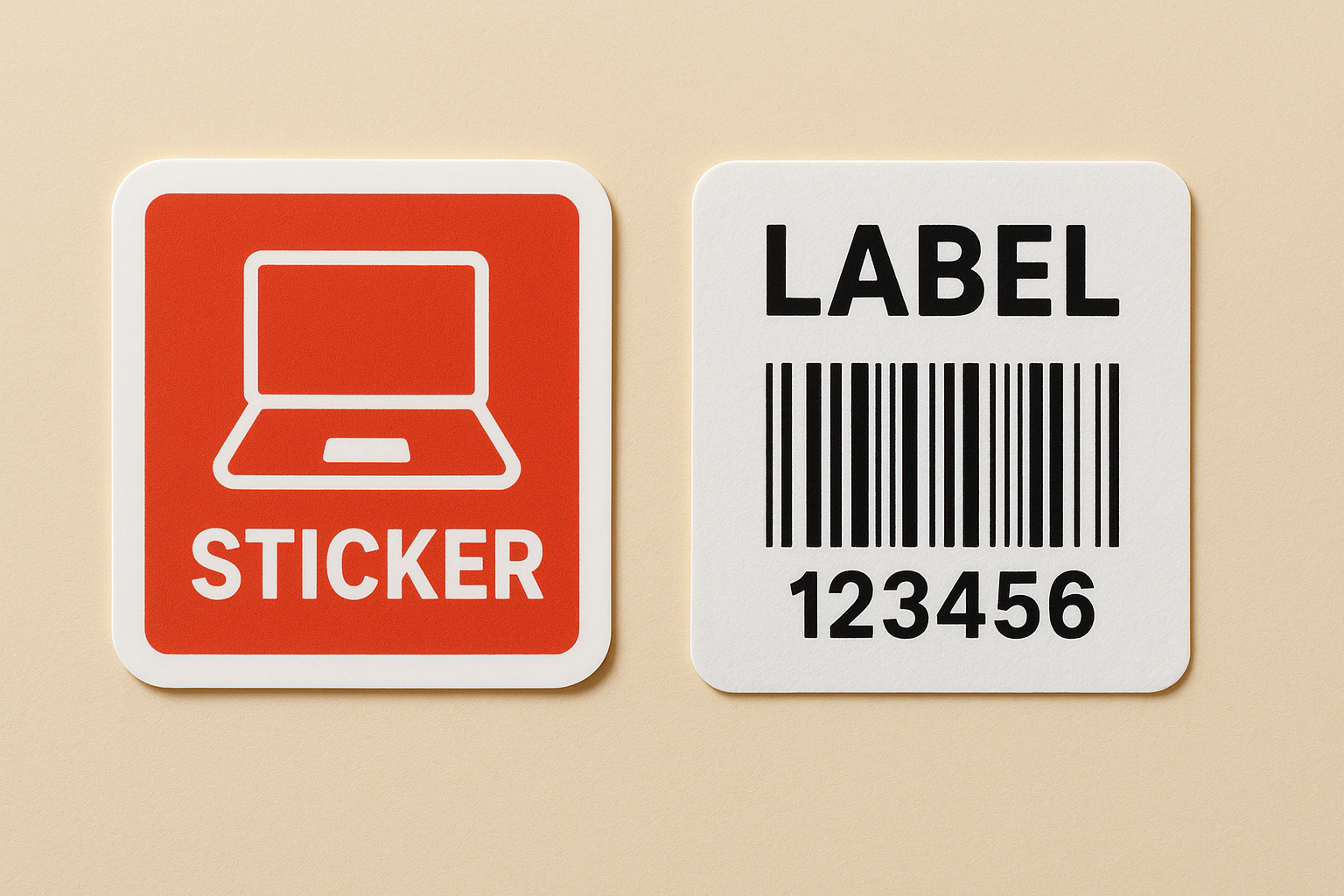 What sets labels apart from stickers
