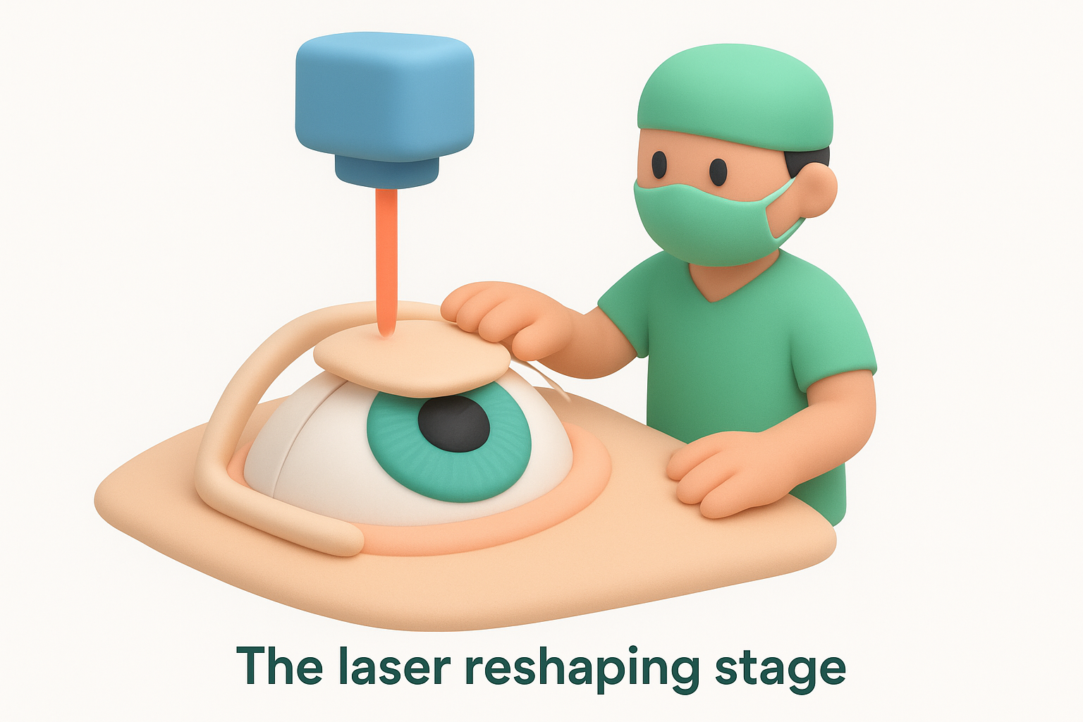 The laser reshaping stage
