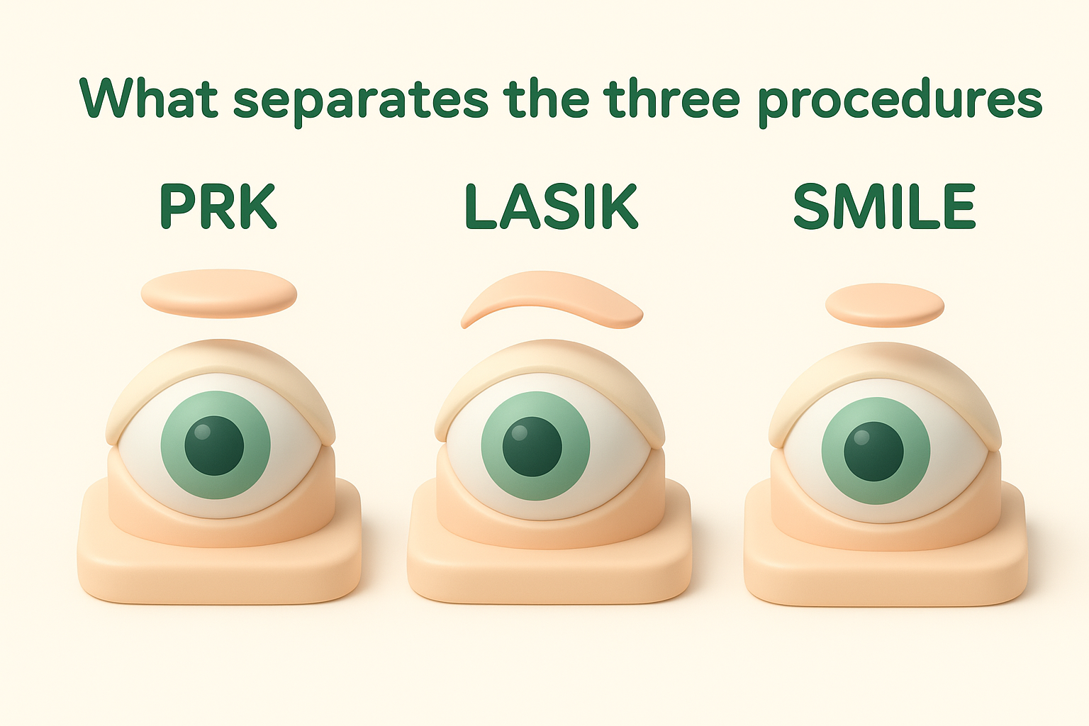 What separates the three procedures