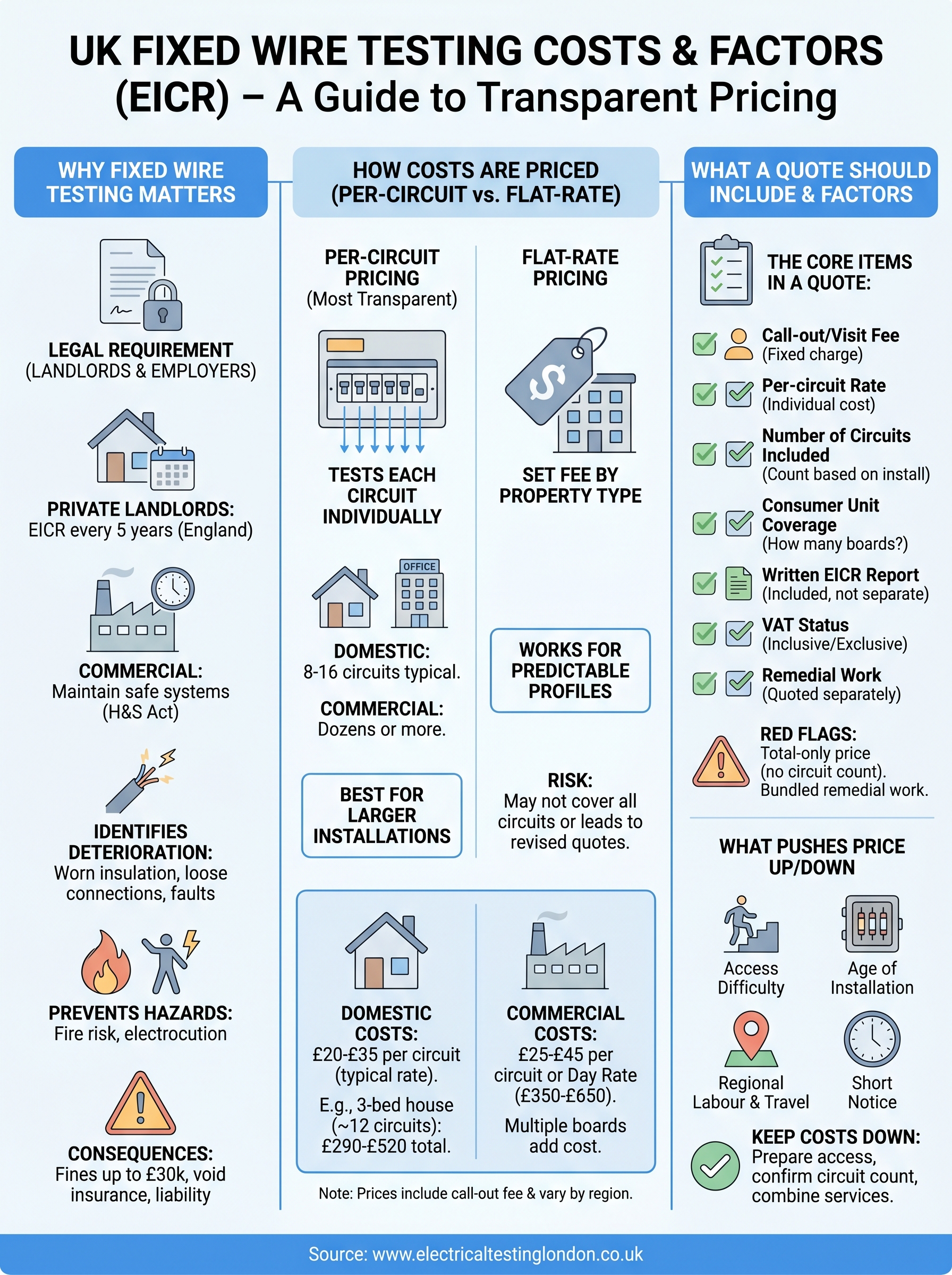 fixed wire testing cost infographic