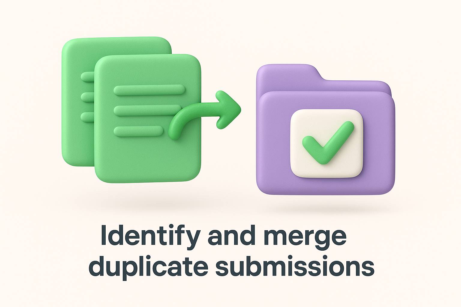 Identify and merge duplicate submissions