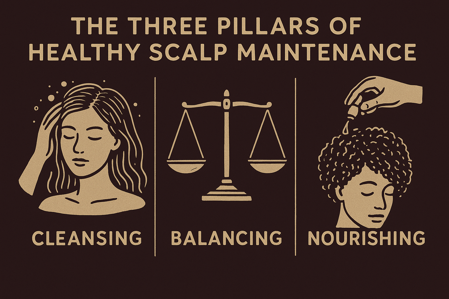 The three pillars of healthy scalp maintenance
