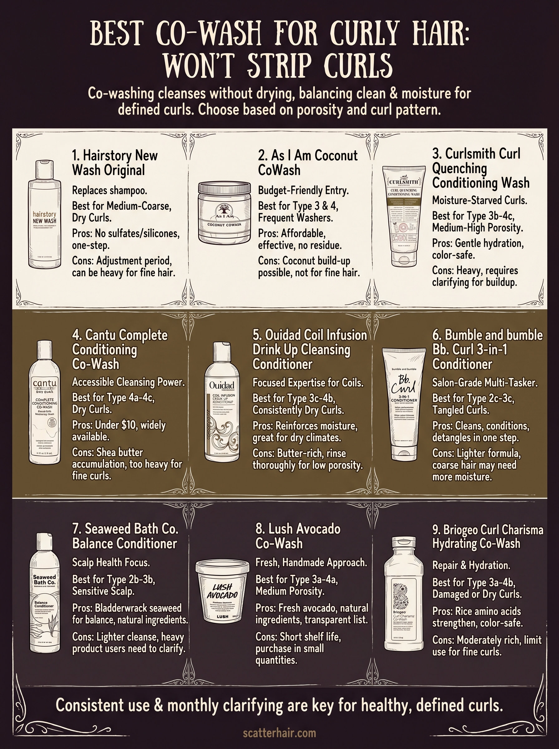 best co-wash for curly hair infographic