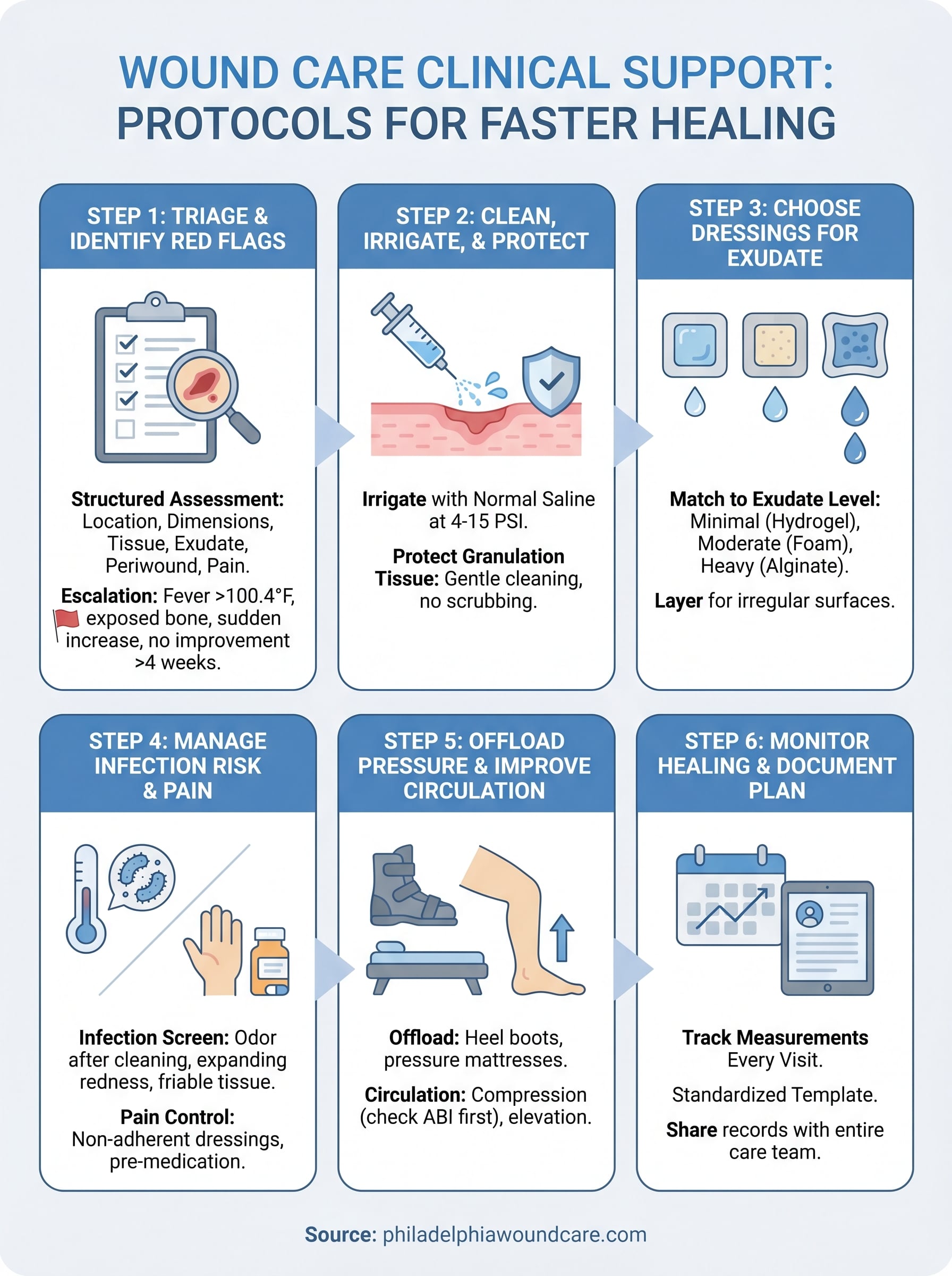 wound care clinical support infographic